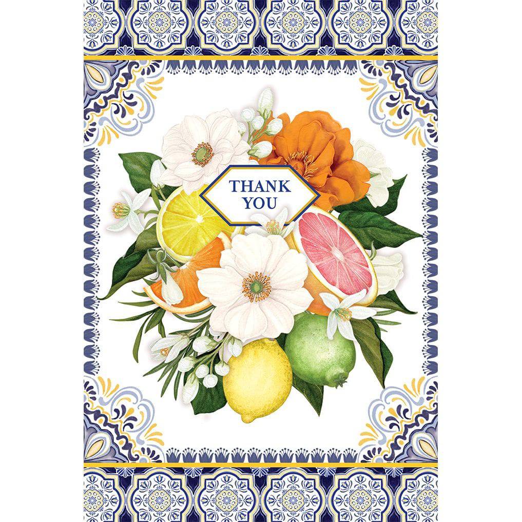 Pictura Citrus Thank You Card featuring bright citrus illustrations on a cheerful everyday greeting card.